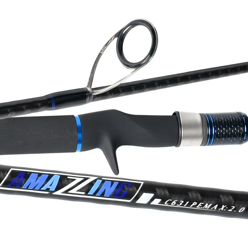 1.73M Black Carbon Spinning Rod – 1.5 Sections (In Stock)