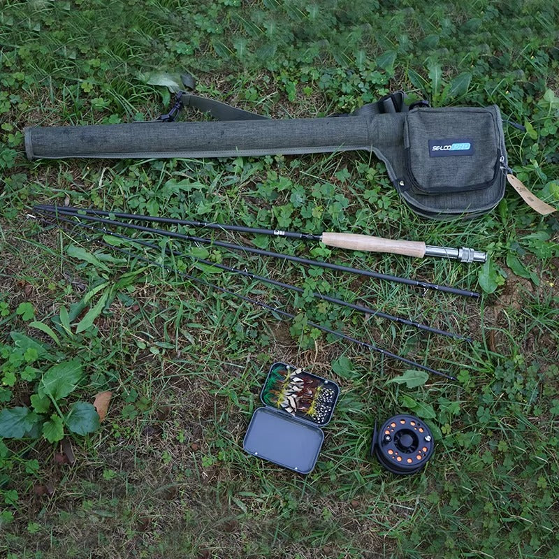 Super Light Portable Carbon Fiber Fly Fishing Combo – Rod & Reel Set