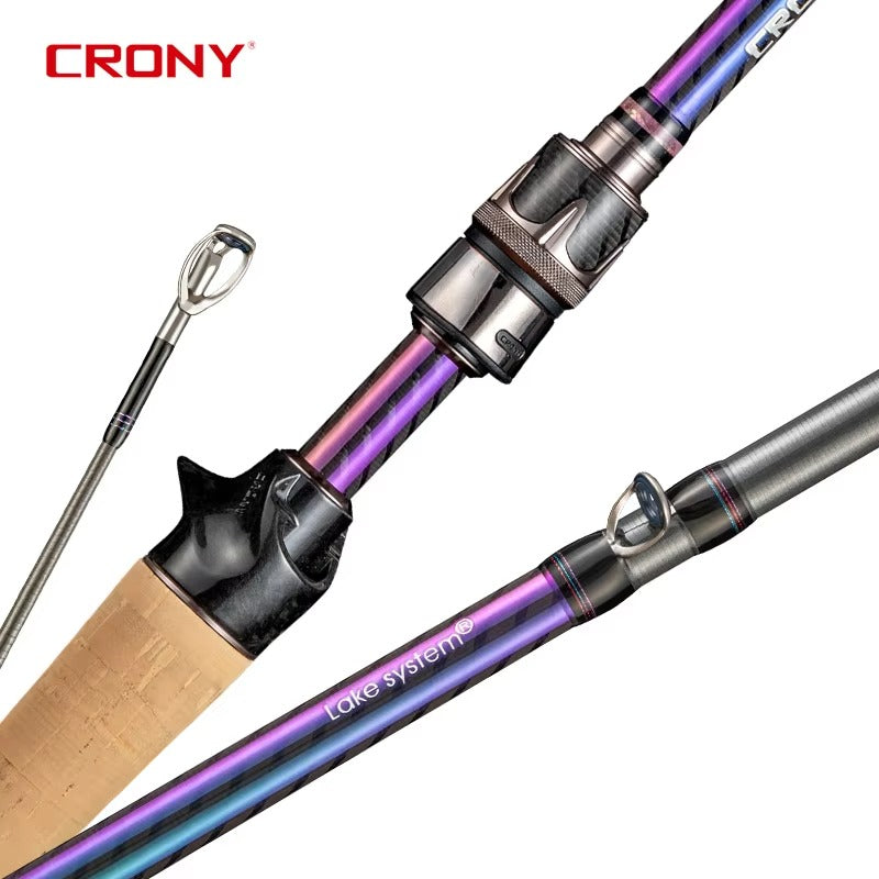 80-100g Colourful Carbon Fiber Spinning Rod – 2-Piece, Lightweight (Bass)