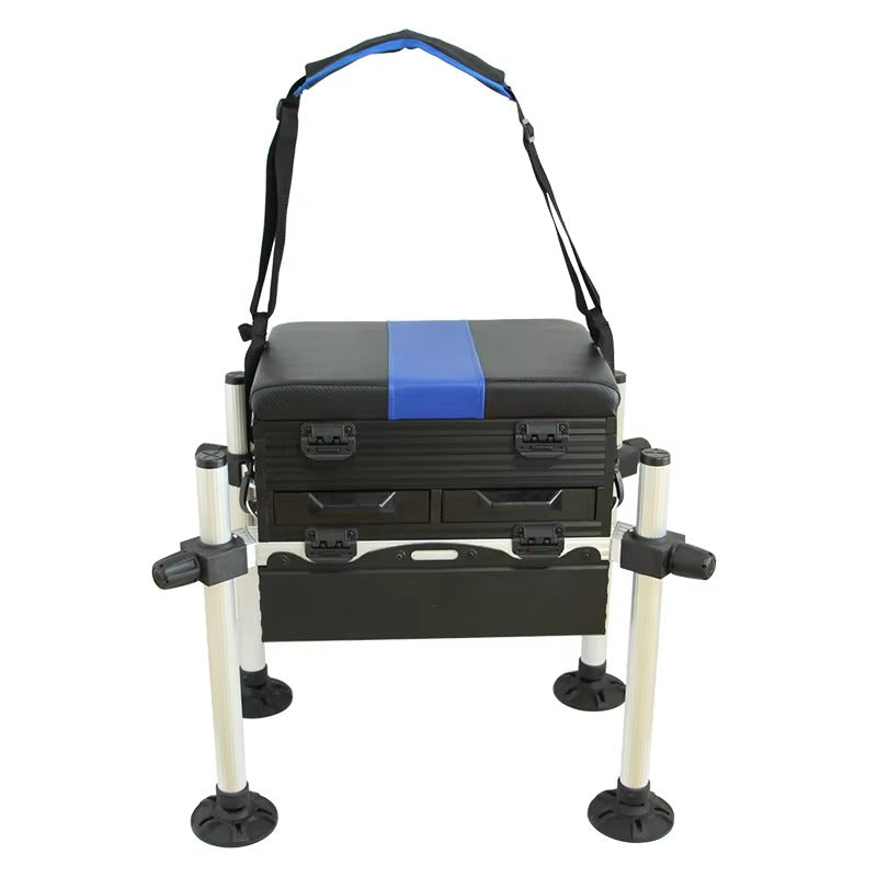 Aluminum Fishing Seat Box – Portable, Multifunctional (Feeder, Storage, Outdoor)