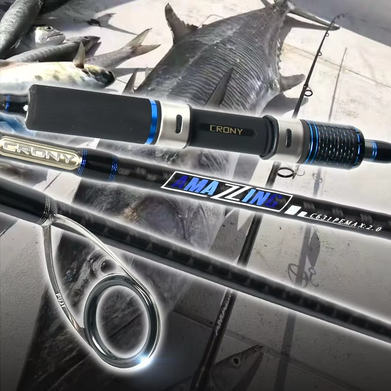 1.73M Black Carbon Spinning Rod – 1.5 Sections (In Stock)