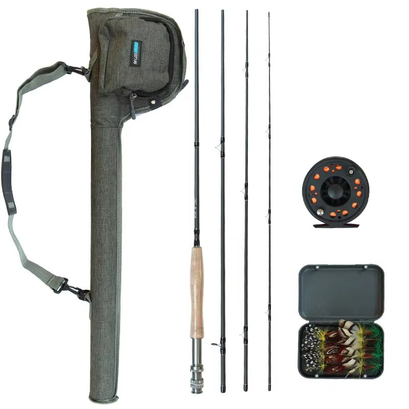 Super Light Portable Carbon Fiber Fly Fishing Combo – Rod & Reel Set