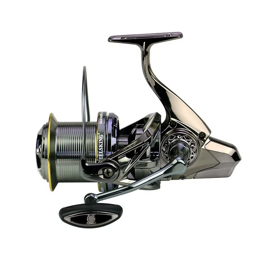 All-Metal Long-Casting Spinning Reel – Gap-Free Aluminum, Anchor Guide (Left-Hand, River/Sea Fishing)