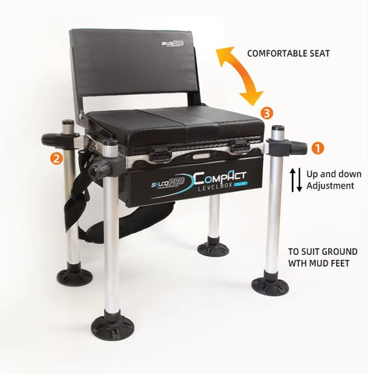 High-Quality Aluminum Fishing Seat Box – Backrest, Feeder Compatible