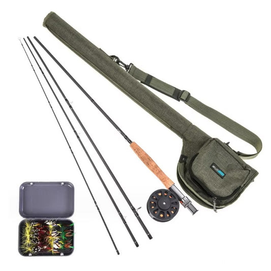 Super Light Portable Carbon Fiber Fly Fishing Combo – Rod & Reel Set