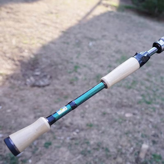 80-100g Colourful Carbon Fiber Spinning Rod – 2-Piece, Lightweight (Bass)