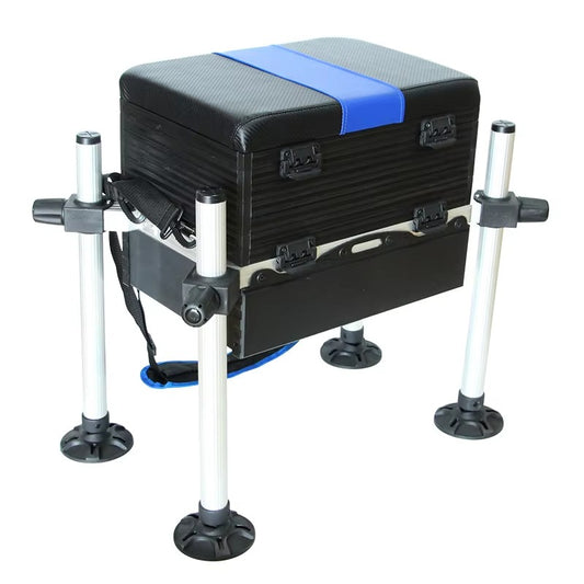 Aluminum Fishing Seat Box – Portable, Multifunctional (Feeder, Storage, Outdoor)