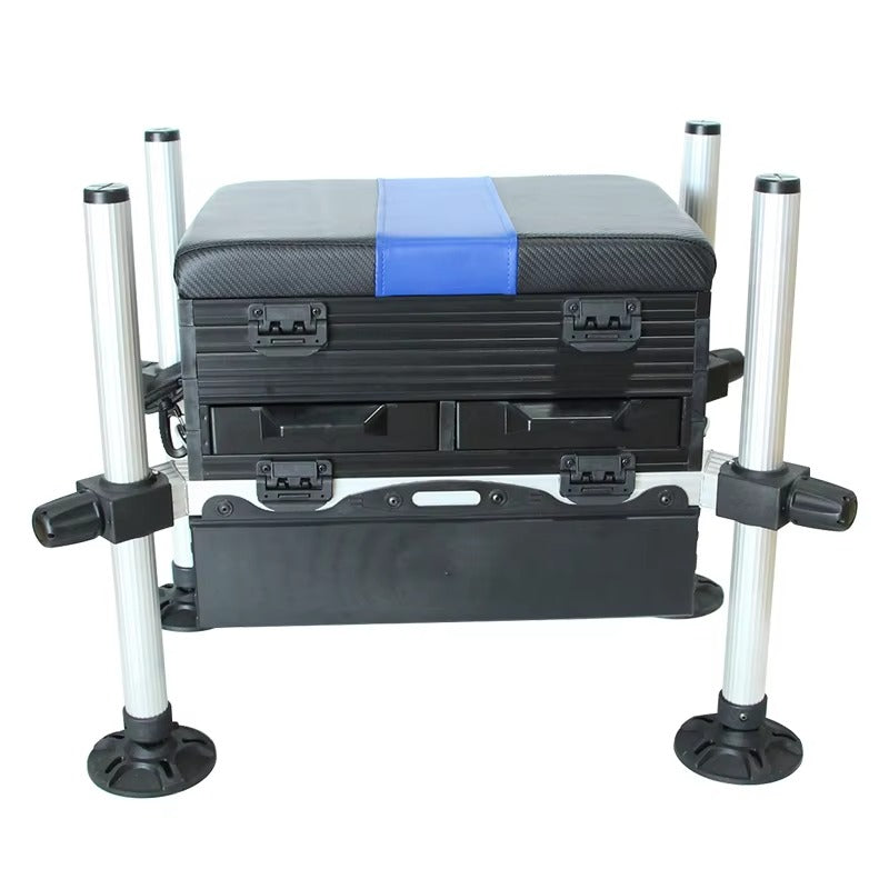Aluminum Fishing Seat Box – Portable, Multifunctional (Feeder, Storage, Outdoor)