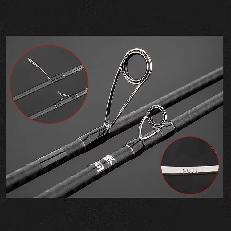 7'6" ML High Carbon Bass Fishing Rod – Spinning/Casting (7-12LBS, Light Tip)