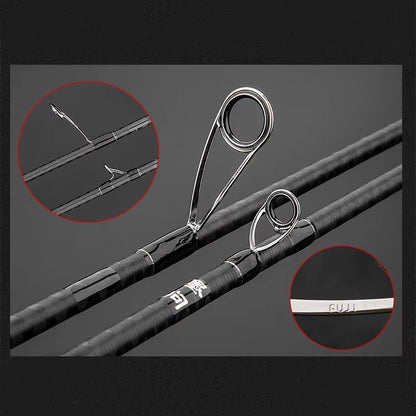 7'6" ML High Carbon Bass Fishing Rod – Spinning/Casting (7-12LBS, Light Tip)