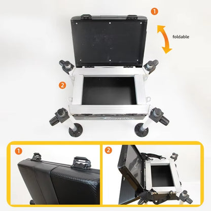 High-Quality Aluminum Fishing Seat Box – Backrest, Feeder Compatible