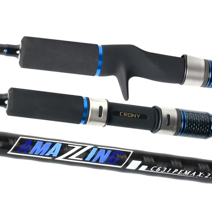 1.73M Black Carbon Spinning Rod – 1.5 Sections (In Stock)