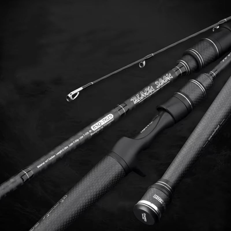 7'6" ML High Carbon Bass Fishing Rod – Spinning/Casting (7-12LBS, Light Tip)