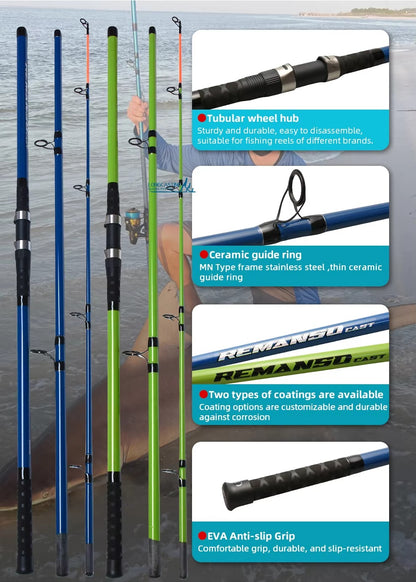 Heavy Duty Deep Sea Bend Butt Handle Big Game Tuna Warrior Surf Casting Rods