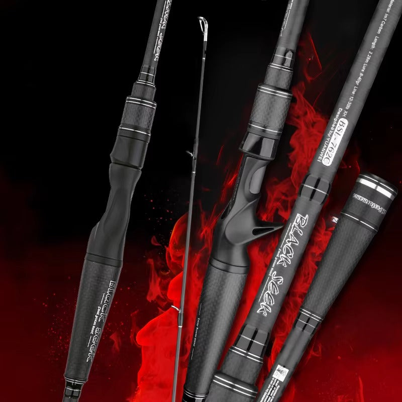 7'6" ML High Carbon Bass Fishing Rod – Spinning/Casting (7-12LBS, Light Tip)