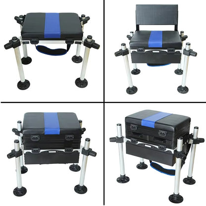Aluminum Fishing Seat Box – Portable, Multifunctional (Feeder, Storage, Outdoor)