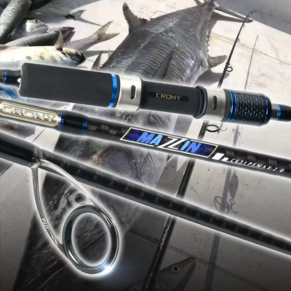 1.73M Black Carbon Spinning Rod – 1.5 Sections (In Stock)