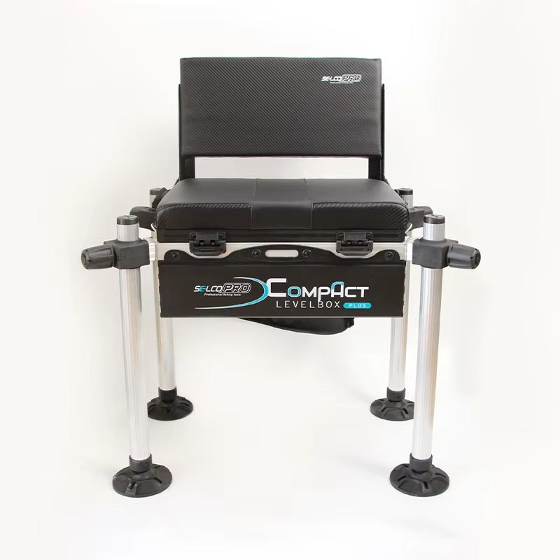 High-Quality Aluminum Fishing Seat Box – Backrest, Feeder Compatible